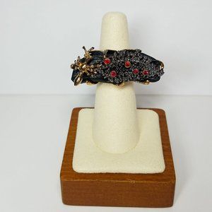 Women's Ring Ant on a Log with Red Sapphire Size 6